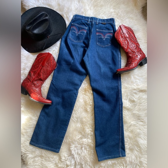 Vintage Wrangler Ultra High Waist Wide Leg Jeans | Soft & Comfortable~ Size 12 - Picture 9 of 13